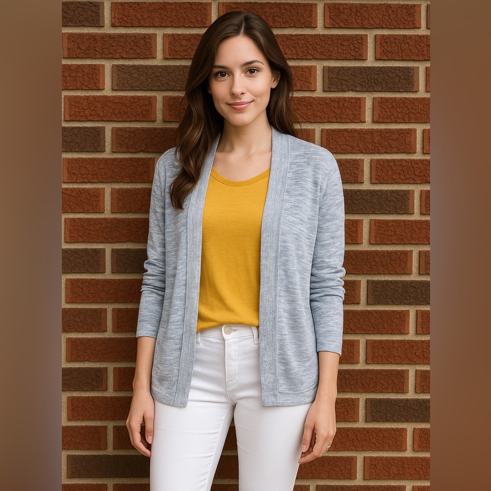 Express Blue Open Front Cardigan Sweater XS